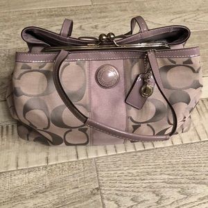Purple coach bag